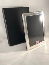 Load image into Gallery viewer, Hallmarked Solid Silver Photograph Frame - Ribbon And Reed Design