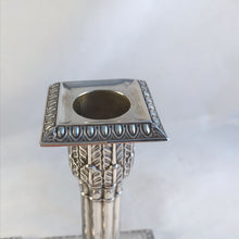 Load image into Gallery viewer, Victorian Silver Corinthian Column Candlesticks London 1901