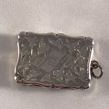 Load image into Gallery viewer, Victorian Silver Vinaigrette With Ivy Leaf Decoration Birmingham 1885