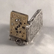 Load image into Gallery viewer, Victorian Silver Vinaigrette With Ivy Leaf Decoration Birmingham 1885
