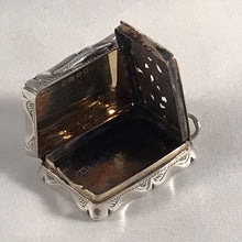 Load image into Gallery viewer, Victorian Silver Vinaigrette With Ivy Leaf Decoration Birmingham 1885