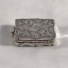 Load image into Gallery viewer, Victorian Silver Vinaigrette With Ivy Leaf Decoration Birmingham 1885