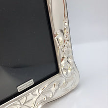 Load image into Gallery viewer, Art Nouveau Style Silver Photograph Frame with Flower Detail