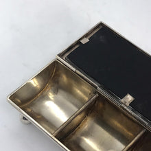 Load image into Gallery viewer, Edwardian Silver Triple Stamp Box A & J Zimmerman Birmingham 1903
