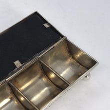 Load image into Gallery viewer, Edwardian Silver Triple Stamp Box A & J Zimmerman Birmingham 1903