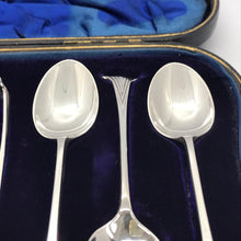 Load image into Gallery viewer, Boxed Set Of Ornate Silver Spoons And Sugar Tongs Sheffield 1936
