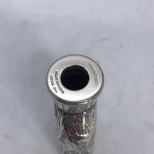 Load image into Gallery viewer, Silver Morton's Patent "The Maze" Vesta Stamped Sterling Silver