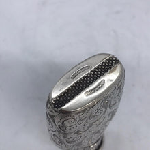 Load image into Gallery viewer, Silver Morton's Patent "The Maze" Vesta Stamped Sterling Silver