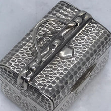 Load image into Gallery viewer, Novelty Silver Box Shaped As A Gladstone Bag Saunders & Shepherd Birmingham 1899