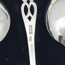 Load image into Gallery viewer, Boxed Set Of Ornate Silver Spoons Henry Clifford Davies 1959