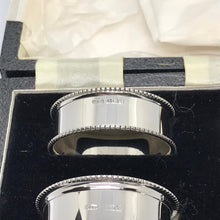 Load image into Gallery viewer, Silver Christening Set = Egg Cup, Spoon And Napkin Ring Set Birmingham 1968