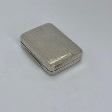Load image into Gallery viewer, George III Silver Snuff Box With Greek Key Decoration Matthew Linwood Birmingham 1804