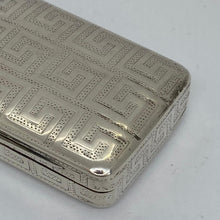 Load image into Gallery viewer, George III Silver Snuff Box With Greek Key Decoration Matthew Linwood Birmingham 1804