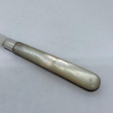 Load image into Gallery viewer, Silver And Mother Of Pearl Fruit Knife Thomas Marples Sheffield 1895