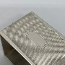 Load image into Gallery viewer, Pair of Art Deco Style Silver Napkin Rings Birmingham 1940 Rectangular Shape