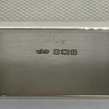 Load image into Gallery viewer, Pair of Art Deco Style Silver Napkin Rings Birmingham 1940 Rectangular Shape