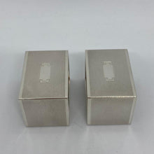 Load image into Gallery viewer, Pair of Art Deco Style Silver Napkin Rings Birmingham 1940 Rectangular Shape