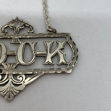 Load image into Gallery viewer, Unusual Edwardian Silver Decanter / Wine Label Hock Birmingham 1907