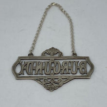 Load image into Gallery viewer, Edwardian Silver Decanter Label / Wine Label Burgundy Birmingham 1907