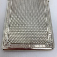 Load image into Gallery viewer, Silver Card Case George Unite Birmingham 1881 In Original Box