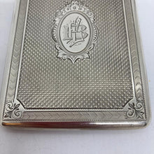 Load image into Gallery viewer, Silver Card Case George Unite Birmingham 1881 In Original Box