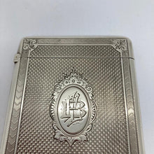 Load image into Gallery viewer, Silver Card Case George Unite Birmingham 1881 In Original Box