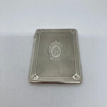 Load image into Gallery viewer, Silver Card Case George Unite Birmingham 1881 In Original Box