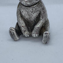 Load image into Gallery viewer, Edwardian Solid Silver Teddy Bear Pepperette William Vale & Sons Birmingham 1908