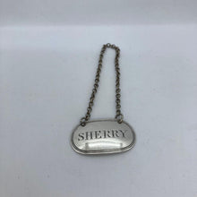 Load image into Gallery viewer, Silver Wine Label / Decanter Label Sherry William Knight London 1848
