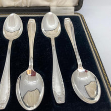 Load image into Gallery viewer, Set Of Silver Teaspoons With Patterned Handles Arthur Price Birmingham 1938