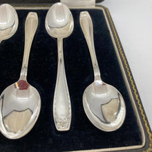 Load image into Gallery viewer, Set Of Silver Teaspoons With Patterned Handles Arthur Price Birmingham 1938