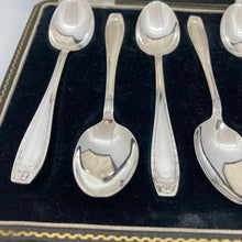 Load image into Gallery viewer, Set Of Silver Teaspoons With Patterned Handles Arthur Price Birmingham 1938