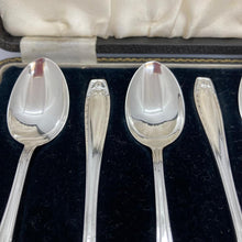 Load image into Gallery viewer, Set Of Silver Teaspoons With Patterned Handles Arthur Price Birmingham 1938
