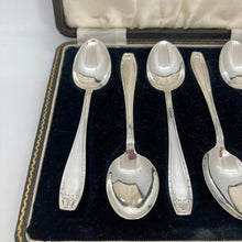 Load image into Gallery viewer, Set Of Silver Teaspoons With Patterned Handles Arthur Price Birmingham 1938