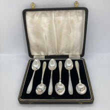 Load image into Gallery viewer, Set Of Silver Teaspoons With Patterned Handles Arthur Price Birmingham 1938