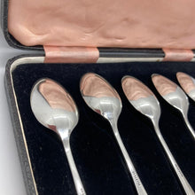 Load image into Gallery viewer, Set Of Six Silver Teaspoons With Shaped Handles Sheffield 1946