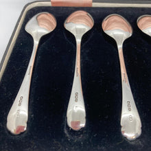 Load image into Gallery viewer, Set Of Six Silver Teaspoons With Shaped Handles Sheffield 1946