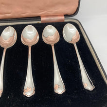 Load image into Gallery viewer, Set Of Six Silver Teaspoons With Shaped Handles Sheffield 1946