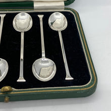 Load image into Gallery viewer, Set Of Six Silver Seal Top Teaspoons Cooper Brothers Sheffield 1926