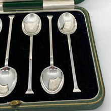 Load image into Gallery viewer, Set Of Six Silver Seal Top Teaspoons Cooper Brothers Sheffield 1926