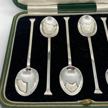 Load image into Gallery viewer, Set Of Six Silver Seal Top Teaspoons Cooper Brothers Sheffield 1926