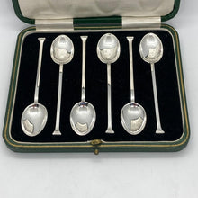Load image into Gallery viewer, Set Of Six Silver Seal Top Teaspoons Cooper Brothers Sheffield 1926