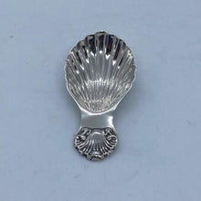 Load image into Gallery viewer, Silver Caddy Spoon Scalloped Bowl And Shell Handle Birmingham 1989
