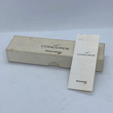 Load image into Gallery viewer, British Airways Concorde Memorabilia Souvenir Hallmarked Silver Bookmark Boxed