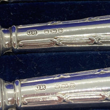 Load image into Gallery viewer, Boxed Set Of Silver Handled Butter Knives Sheffield 1915