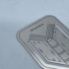 Load image into Gallery viewer, Silver Bookmark Designed As An Open Book Birmingham 2017