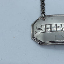 Load image into Gallery viewer, Georgian Silver Wine Label / Decanter Label Sherry Elizabeth Morley London 1797