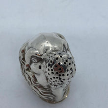 Load image into Gallery viewer, Pair Of Modern Silver Dogs Head Pepperettes Modern Import Marks c1990s
