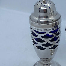 Load image into Gallery viewer, Edwardian Silver Pair Of Pepperettes Birmingham 1904 Art Nouveau