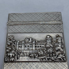 Load image into Gallery viewer, Silver Castle Top Card Case Nathaniel Mills Warwick Castle And Kenilworth Castle